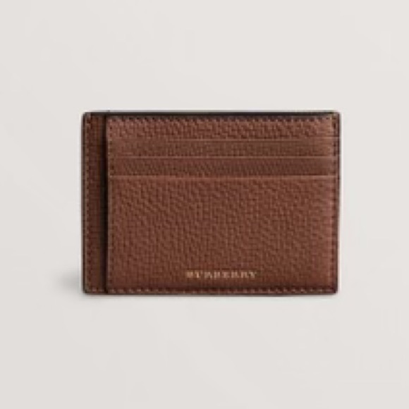 Burberry House Check and Leather Money Clip Card Case - Picture 9 of 14